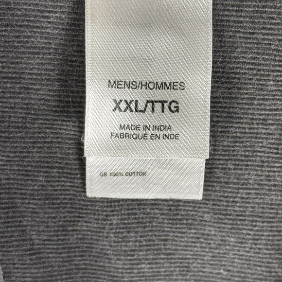 VTG The North Face Men's Size XXL Gray Corduroy Long Sleeve Pea Shirt - Picture 9 of 11